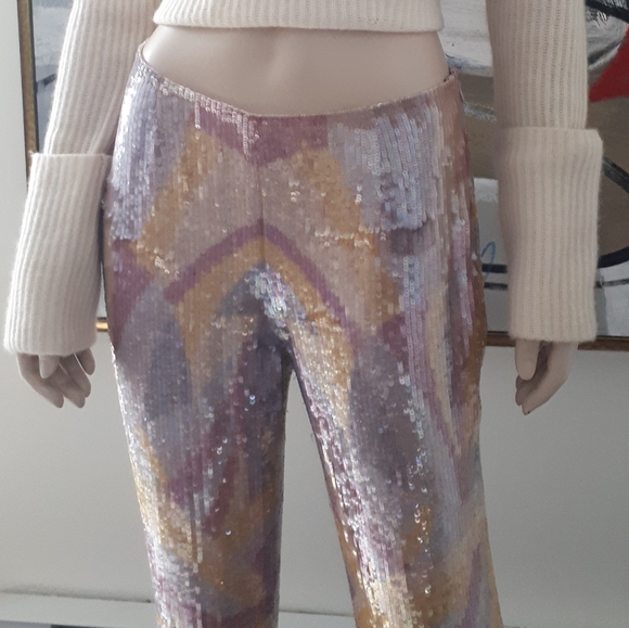 💖 Host Pick 💖 Escada | Sequin and Bead Embellished Silk Pants - Picture 4 of 15